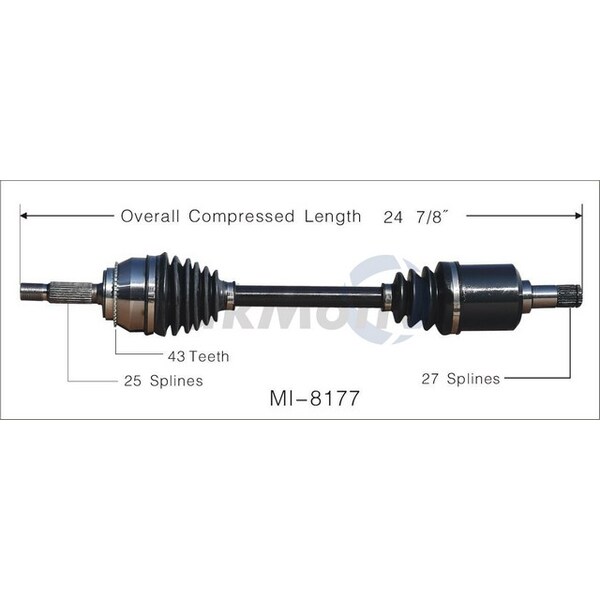 Surtrack Axle Cv Axle Shaft, Mi-8177 MI-8177 - main